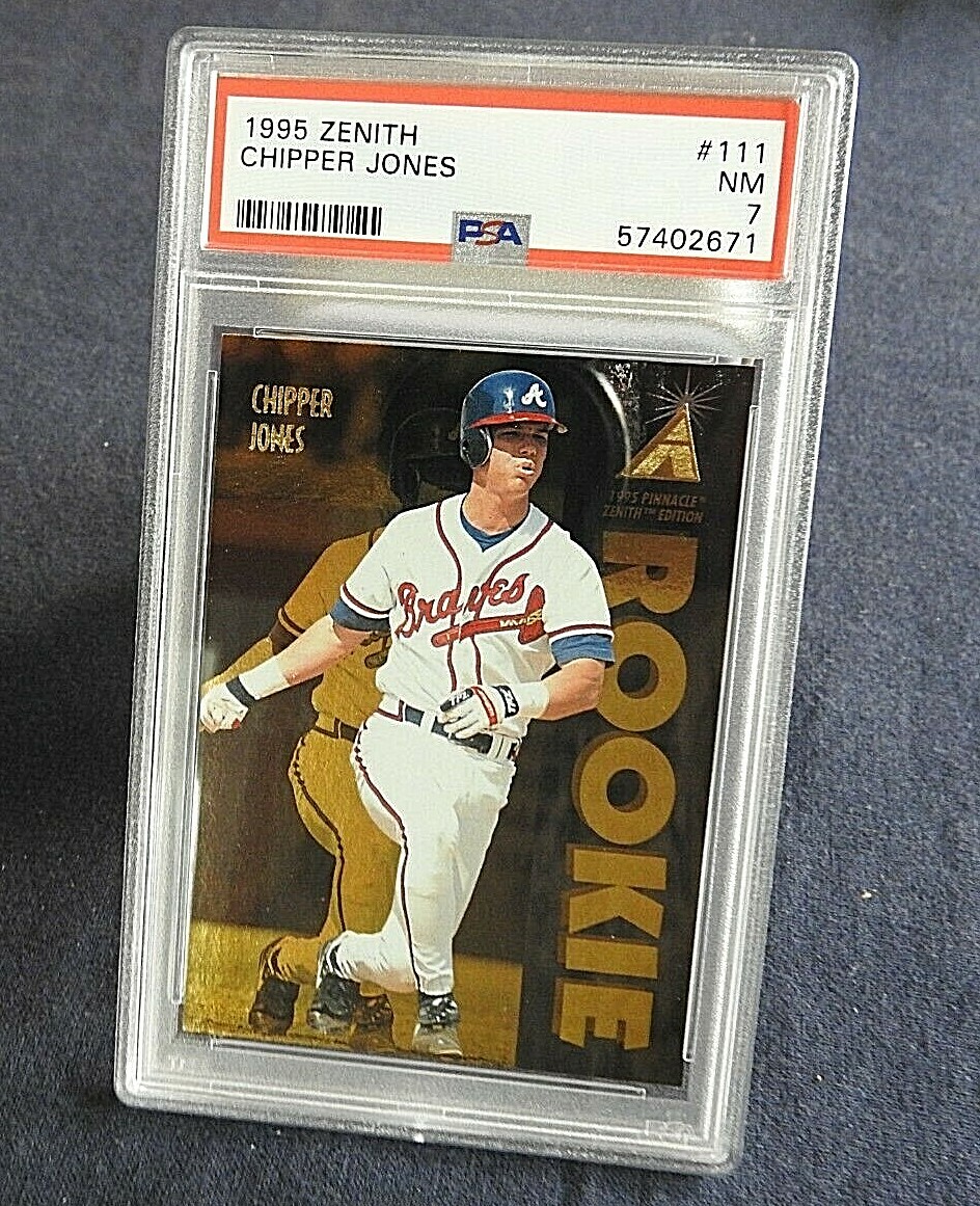 1995 Pinnacle Zenith Chipper Jones Rookie Card #111 PSA 7 NR