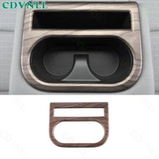 For Toyota BZ4X 23-2024 Peach Wood Grain Rear Water Cup Holder Panel Cover Trim