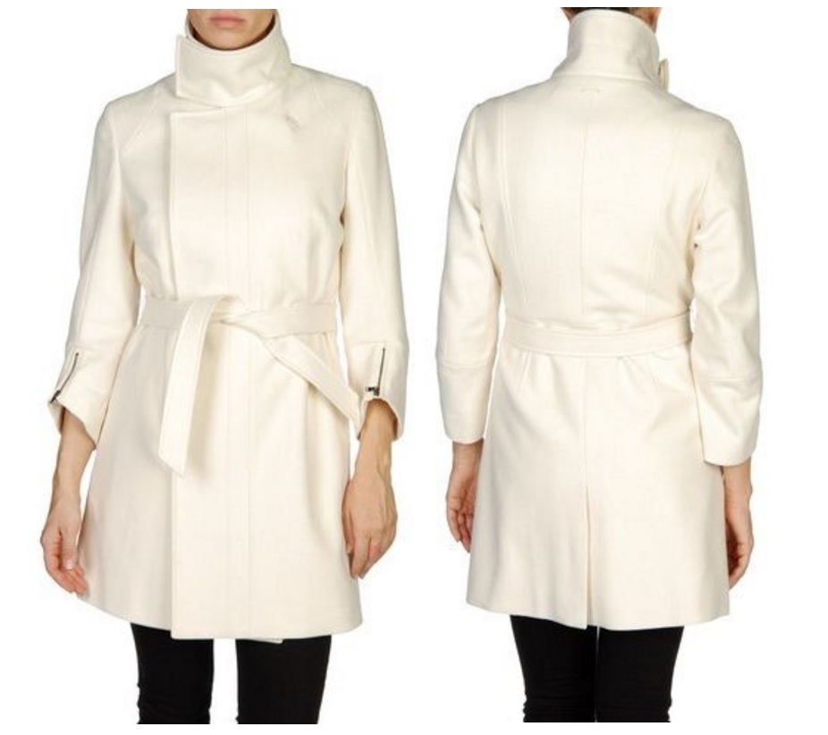 BNWT DIESEL Brand Fashion Women Gumper White Tie Trench Coat Jacket