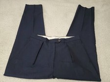 Dries Van Noten Wool Blend Blue Dress Pants Women Size 40 W31  L30.5 