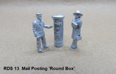 00/4MM 1:76 JOHN DAY WEISS METALL, **NEU** RDS 13 POSTPOSTSZENE 'RUNDE BOX'