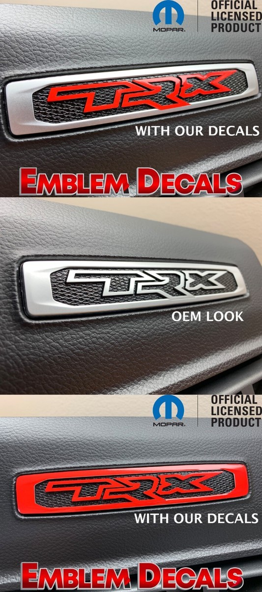 Ram 1500 TRX Passenger Side Dash Emblem Overlay Decal (2021-2024) - Vinyl