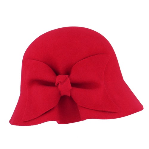 Damas Lana Campana Sombrero de Whiteley Fischer Accesorios Negro/Gris/Rojo/Verde - Imagen 7 de 9