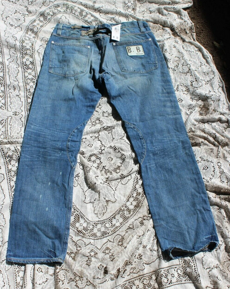 NWT Blue Blood Royal Denim Baum Men's Limited Ed Jeans 36 / 34 Cock Rocked  Wash