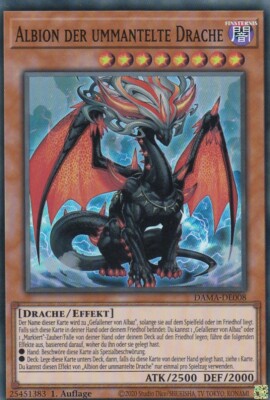 Albion der ummantelte Drache DAMA-DE008 Super Rare Dawn of Majesty Yugioh