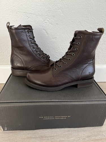 frye veronica lace up combat boots