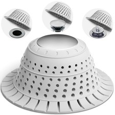 Shower Drain Hair Catcher - Bathtub Drain Cover Foldable Silicone Shower Drai...