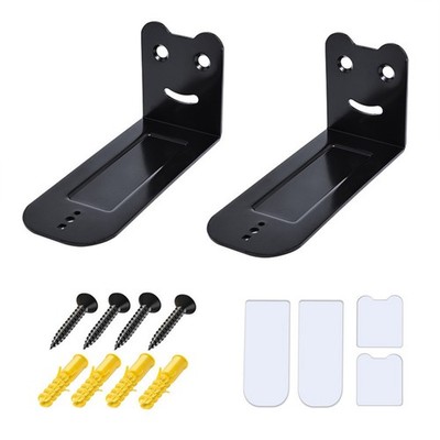 Universal Sound Bar Wall Mount Bracket Kit with Anti-Slip Strips and Hardware