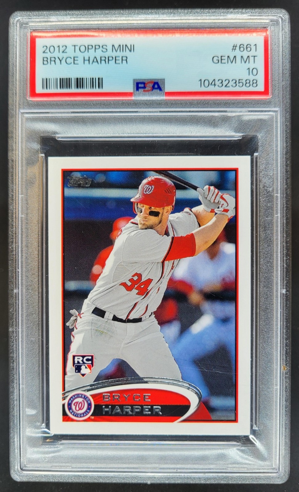2012 Topps Mini Bryce Harper MINI #661 RC PSA 10 Washington Nationals AP2
