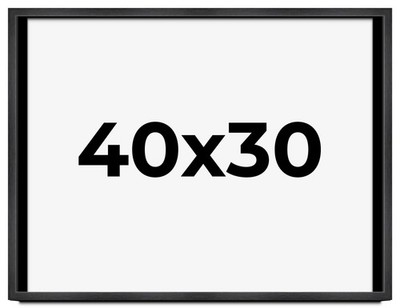 40x30 Shadow Box Frame Grey Charcoal Black | 0.875 Inches Deep | Wood Shadowbox