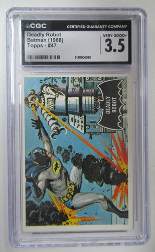 1966 Topps Batman Black Bat #47 Deadly Robot — CGC 3.5