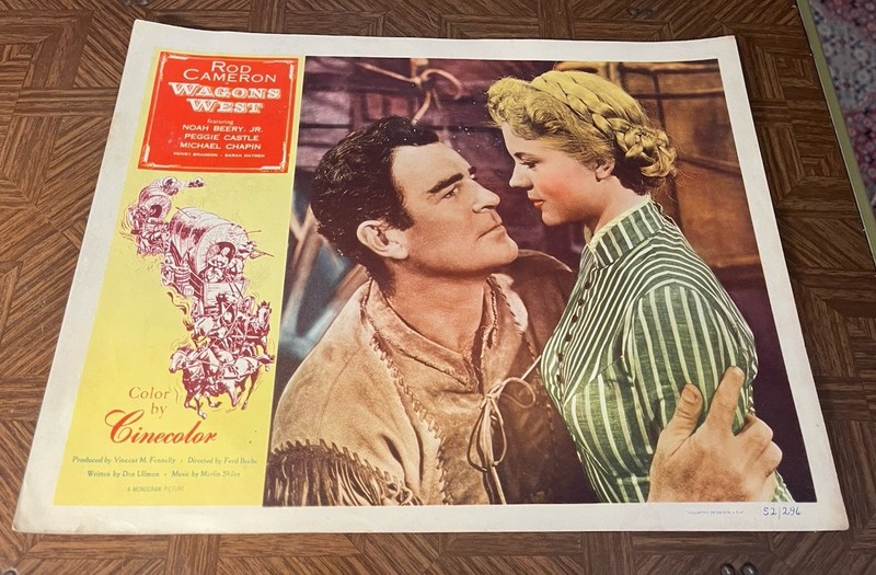 1952 Wagons West Lobby Card 11 x 14 Rod Cameron Peggie Castle Noah Beery Jr.