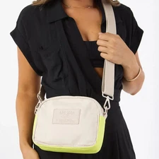 ALOHA Collection. Retired Print. Le Tour Crossbody: Highlighter on Sandstone NEW