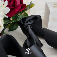 Black Grosgrain Ribbon 3 Inch Grosgrain Hair Ribbons 10 Yards Per Roll Thick ...