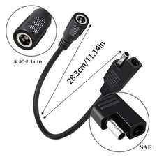Efficient SAE to 5.5x2.1mm Female Cable Connector for Solar Battery Panel