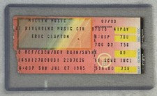 Eric Clapton Ticket Stub July 7 1985 Riverbend Music Center Cincinnati Ohio