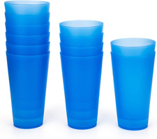 32-Ounce Plastic Tumblers/Large Drinking Glasses/Party Cups/Iced Tea Glasses Set