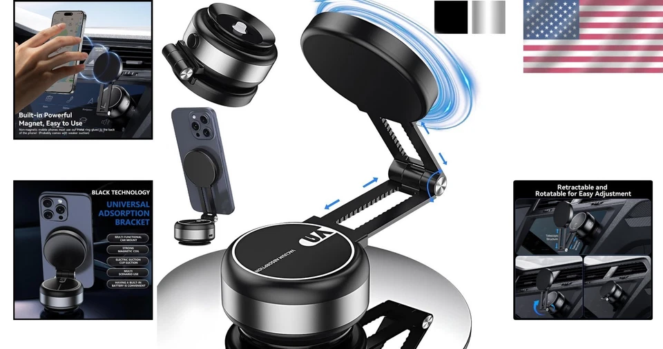 Electric Vacuum Magnetic Car Holder for Smartphones - Image 2 of 4