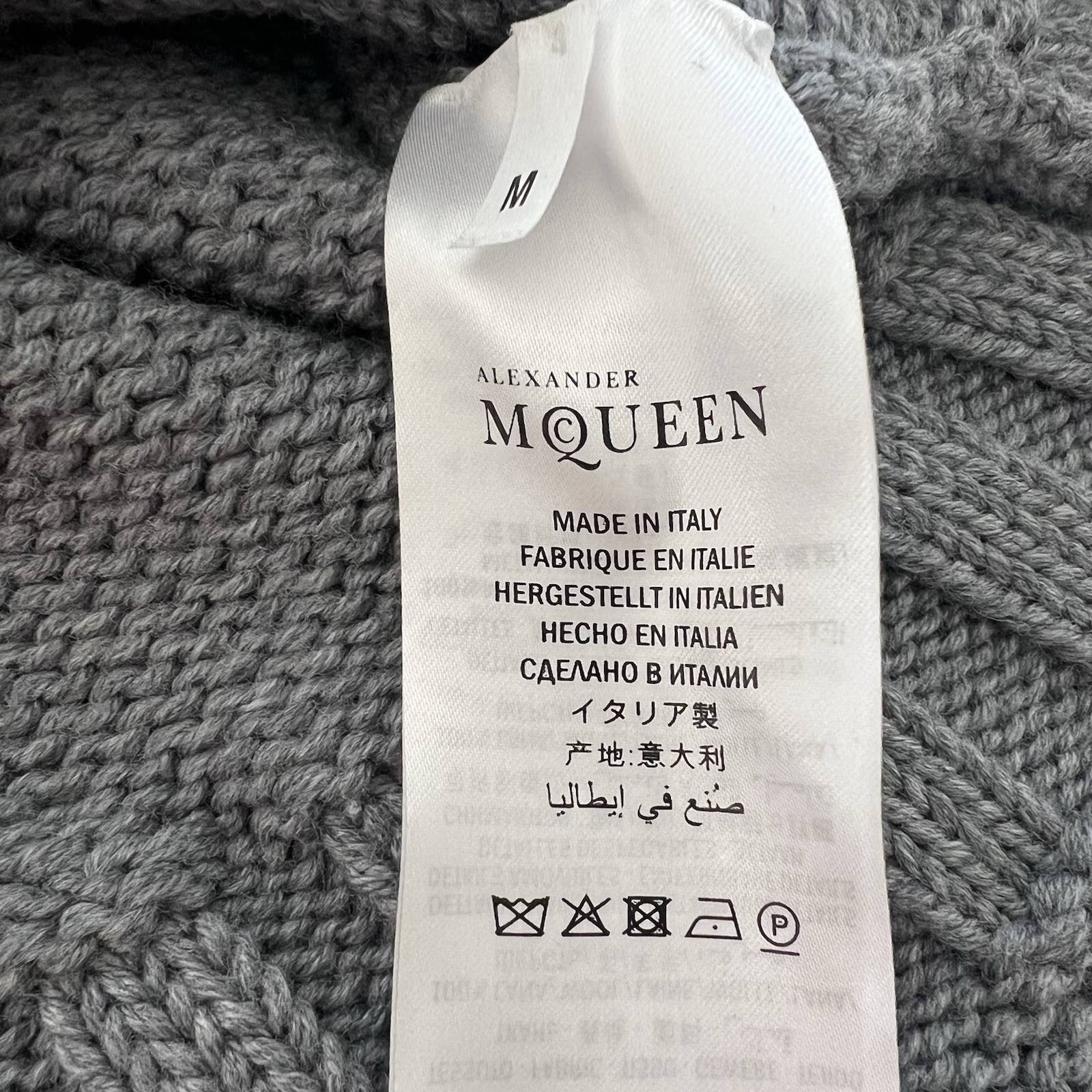 Alexander McQueen Size Medium Gray Corset Zip Up Cardigan Sweater Peplum Lace Up image 8