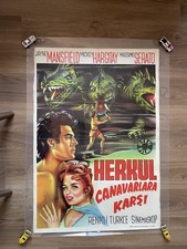 Original Turkish Movie Poster HERKÜL CANAVARLARA KARŞI Jayne Mansfield 67x100