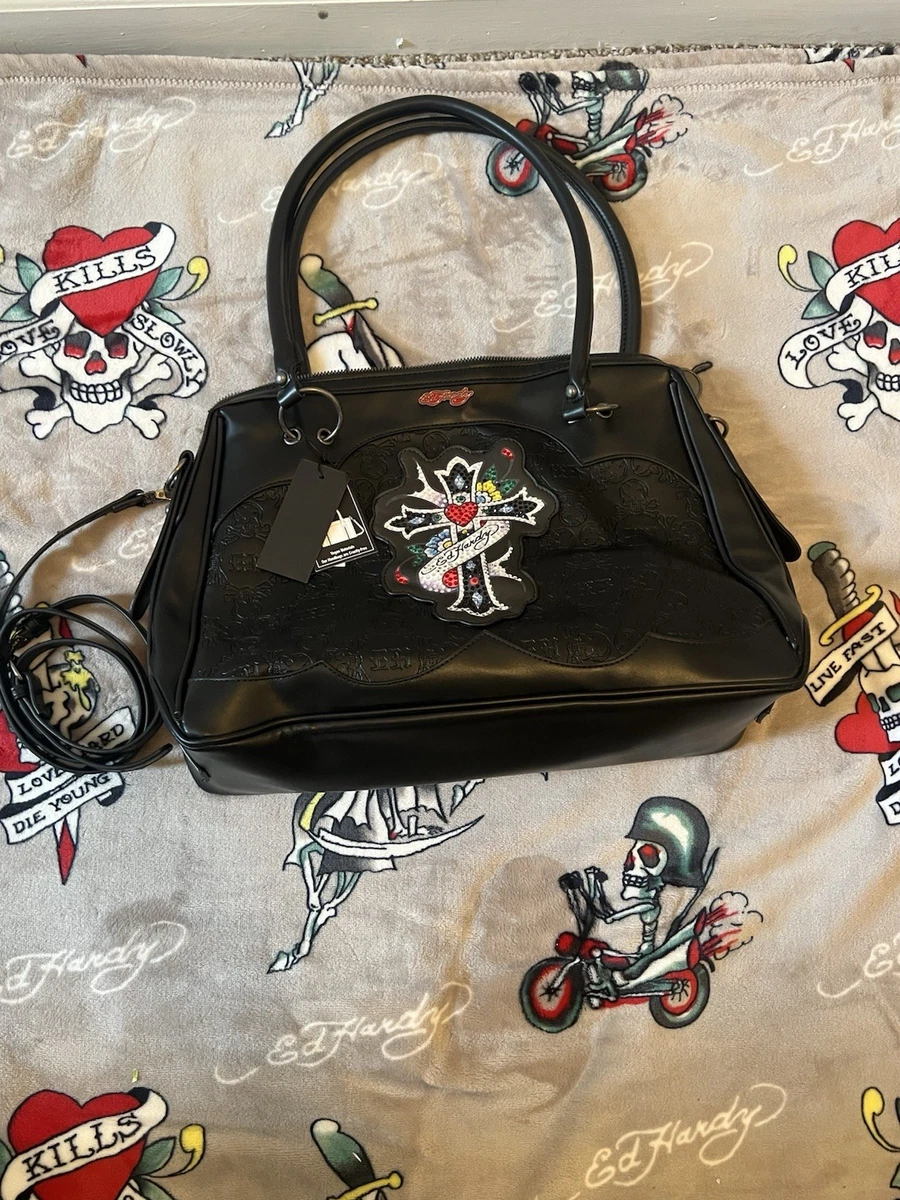 Ed Hardy Leather Exterior Medium Bags & Handbags for Women for