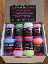 8 Pack Glow in the Dark Paint Set - 8 x 0.7 Fl Oz Bottles for Creative Fun