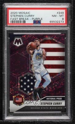 2020 Mosaic National Pride Fast Break Purple Prizm 31/50 Stephen Curry PSA 8 hs9