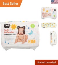 Soft  Gentle Size 2 Diapers 36 Count - Hypoallergenic, Ultra-Absorbent  Safe