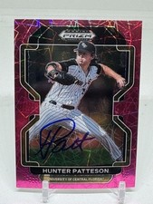 2022 Panini Prizm Draft Picks Baseball SIGNED Hunter Patteson PDP145 Pink Velo