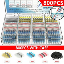 800pcs Waterproof Solder Seal Sleeve Heat Shrink Butt Wire Connectors Terminals