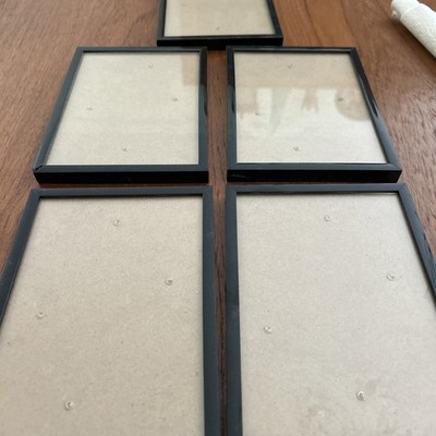 Glossy Black Photo Frames 5x7” Set Of 5 Hobby Lobby | eBay