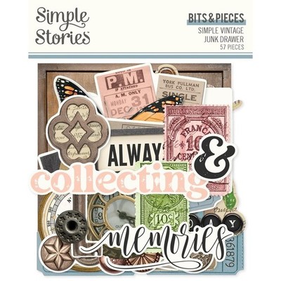 Crafts SS Bits Pieces Vintage Junk Drawer Collecting Memories Keys Scissors