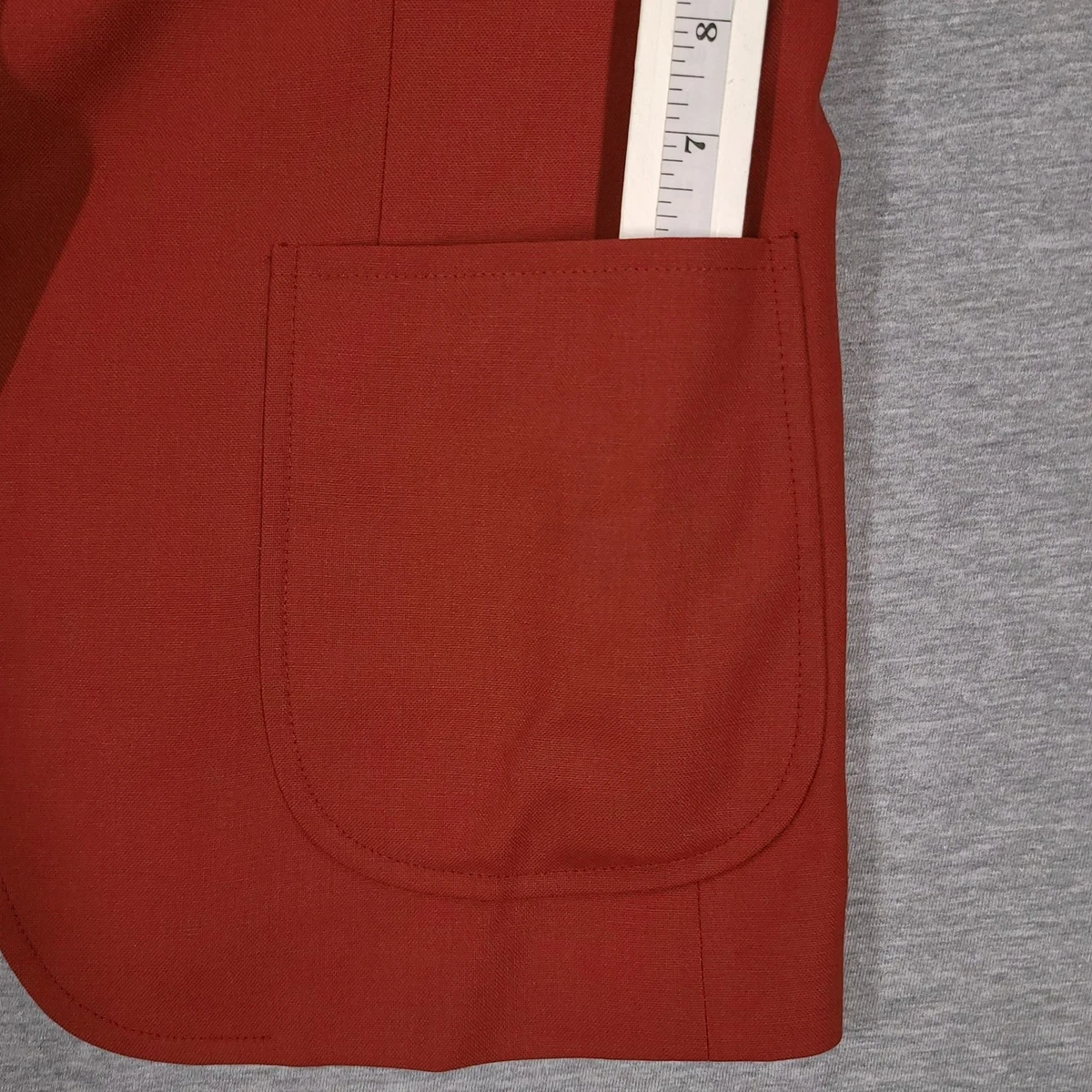 Blazer clásico vintage de Burberrys para mujer talla 6 rojo lana a medida