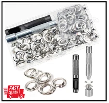 Grommet Kit Grommets 1/2 Inch Heavy Duty Metal Eyelets Kit for Fabric Curtains