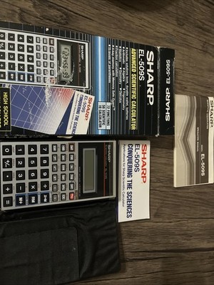 SHARP EL-506A Scientific Calculator w/ Original Box & Booklets - Tested