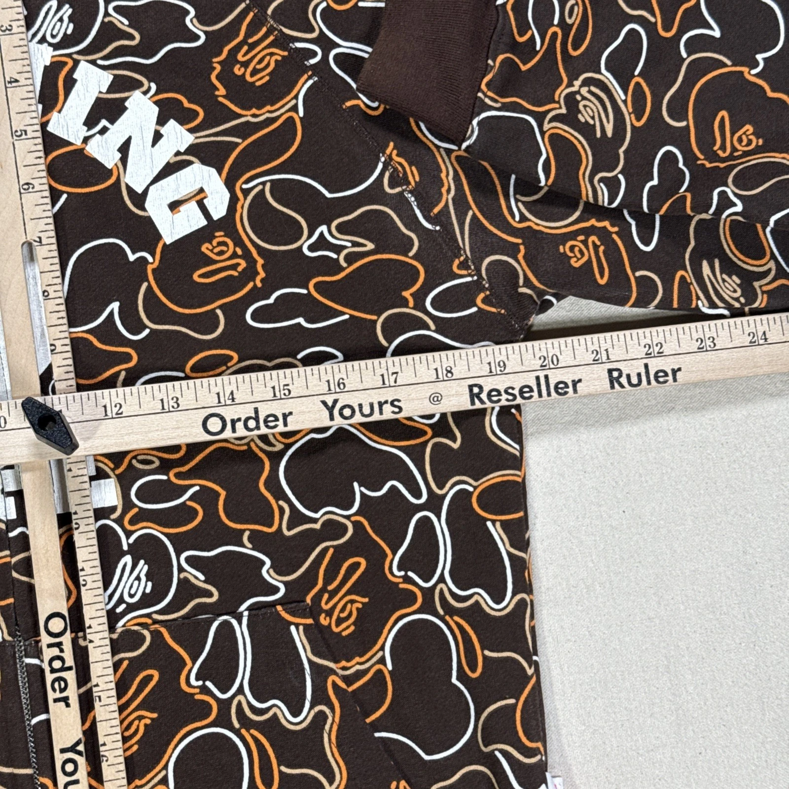 A Bathing Ape Reversible Jacket Mens Small Camo Hoodie Full Zip Pockets - product detail image 7