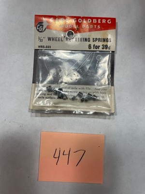 VINTAGE  R/C AIRPLANE, CARL GOLDBERG, 3/32'' WHEEL RETAINING SPRINGS  #WRS-332