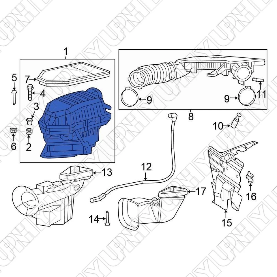 For Chrysler 300 2020-2021 Chrysler 68413350AB Air Filter & Housing Assembly - Image 4 of 4