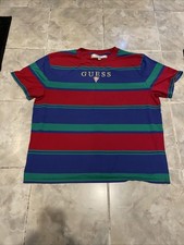 Vintage 90s Guess Originals Multi-Color Striped T-shirt Men  s XL