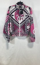 Nike Women's Windbreaker Jacket Pink Black All Over Print Loose Fit NWT Sz S