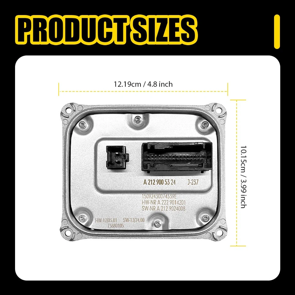 FIT 14-2016 Mercedes-Benz E500 E63 E250 2x LED Headlight Control Module Ballast - Image 4 of 4