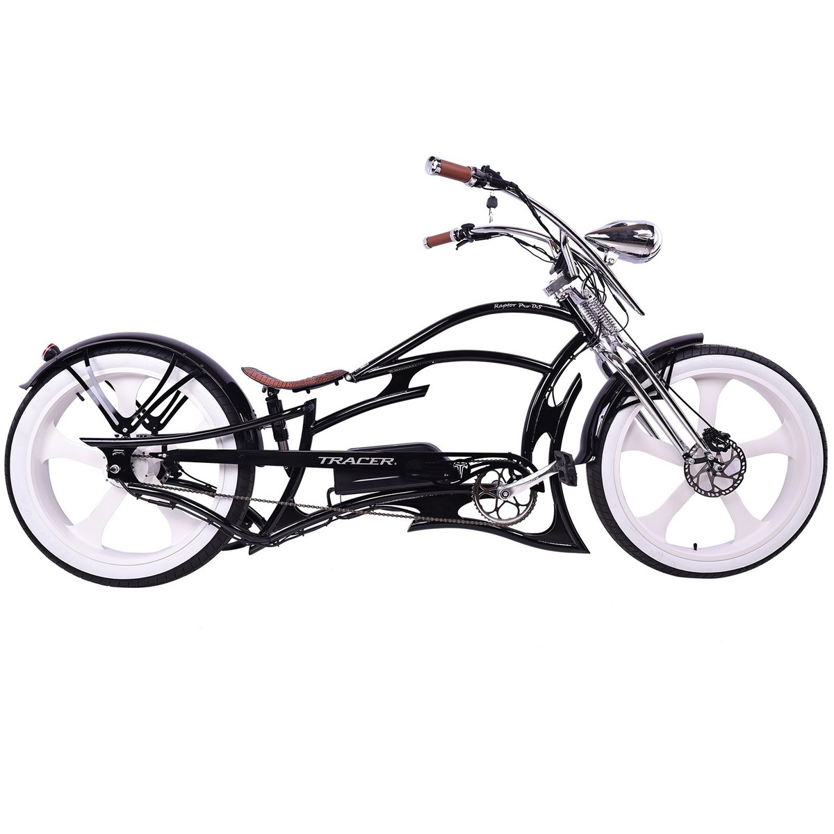 26" Chopper Stretch 800W E-Bike Retro Frame Design Pedal Assist Throttle 48V 26" Chopper Stretch 800W E-Bike Retro Frame Design Pedal Assist Throttle 48V
