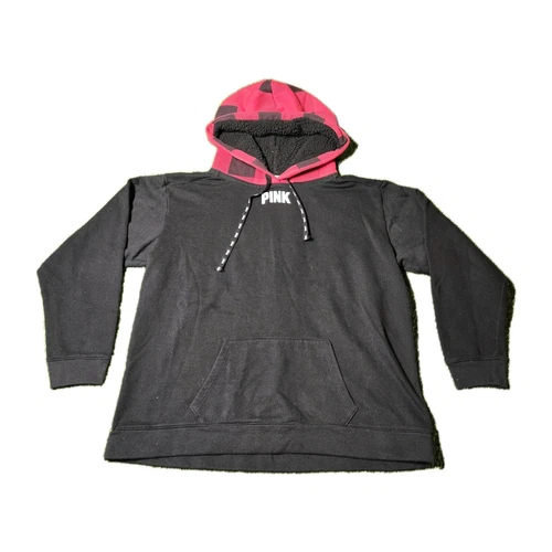 UNDERCOVER Felpa con cappuccio Victoria Secret rosa donna grande nera rossa foderata in pile