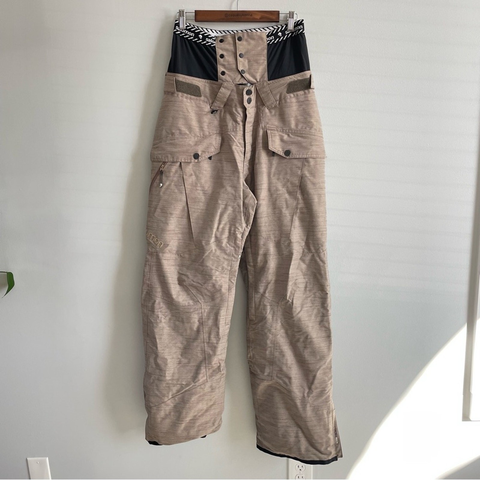 Salomon Pantalone Uomo Cadabra 2L Marrone Medio Tan Neve Inverno Snowboard Sci M