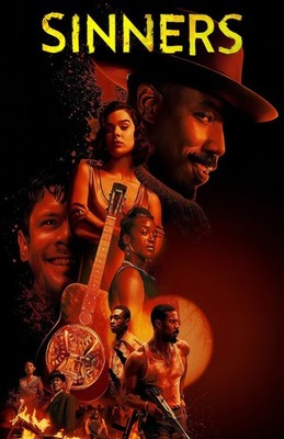 Sinners Michael B Jordan Cast Guitar Vampire Mississippi Movie Poster Print Art