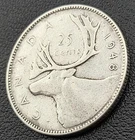 1948 Canada Silver 25-Cent Quarter - 80% Silver