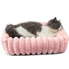 Pink Doggie Beds for Extra Small Dogs Washable,Rectangle Tiny Pet B... Fast Ship