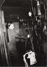 Foto, DDR, Eisenbahn Dampflok, Lokführer, 70er Jahre, Hohndorf 01 (MB-45)