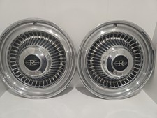 Pair Vintage 1965 Buick Riviera 15 Finned Turbine Hubcaps Wheel Covers Oem Pair Vintage 1965 Buick Riviera 15 Finned Turbine Hubcaps Wheel Covers Oem