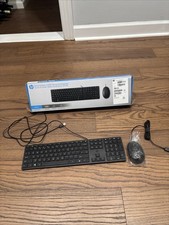 HP Wired Desktop 320MK Mouse and Keyboard - Black